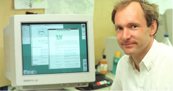 Tim Berners-Lee no inicio da web